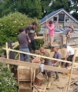 cobbing with formwork